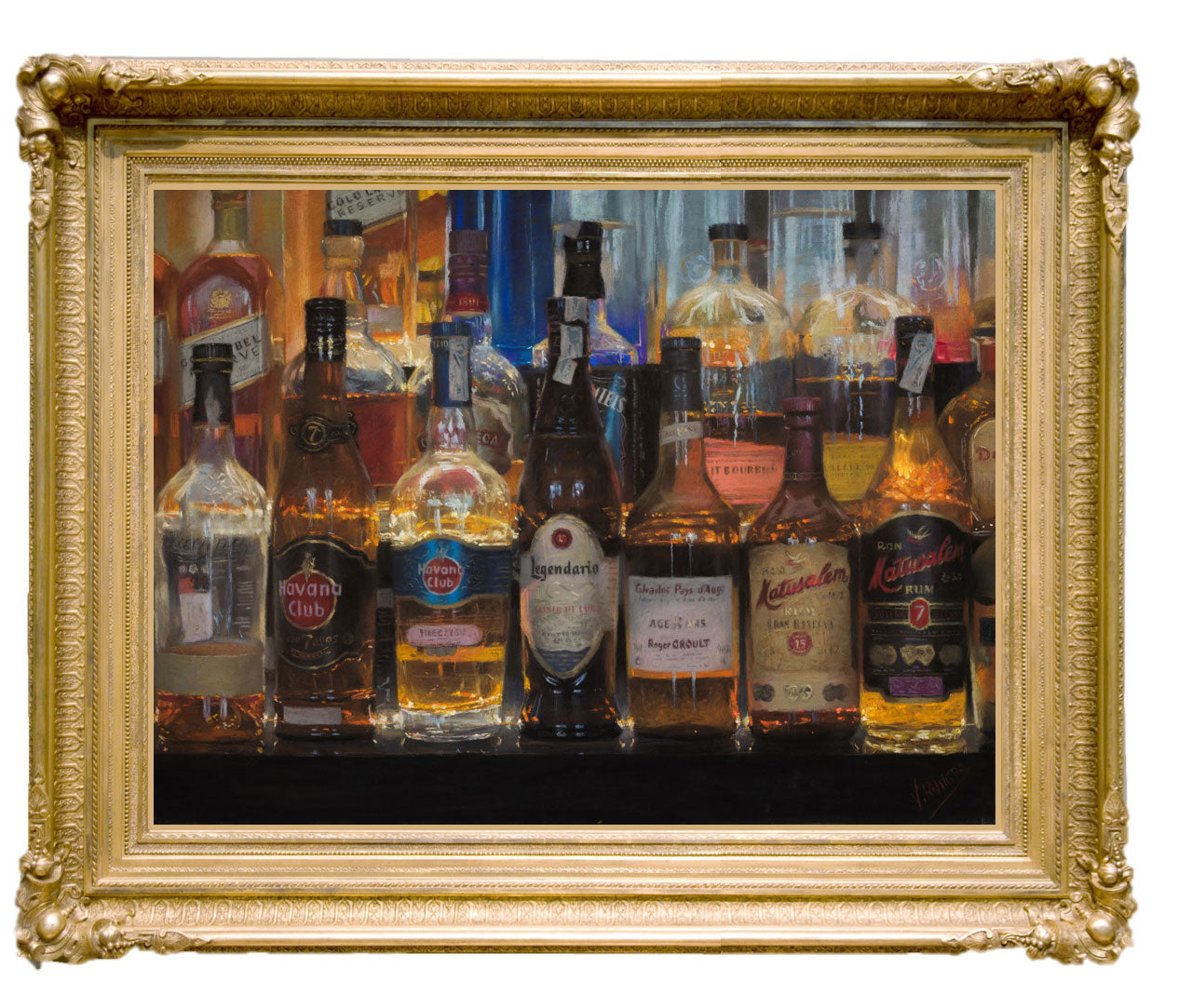 Bottles that Illuminate the Night—by Vicente Romero—Limited Edition Print
