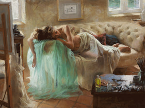 This artwork is a limited edition print of a pastel painting by Vicente Romero. 